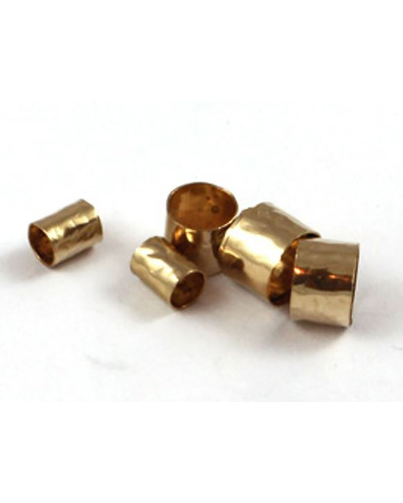 Yellow Gold Filled Hammered Tube 5/5mm