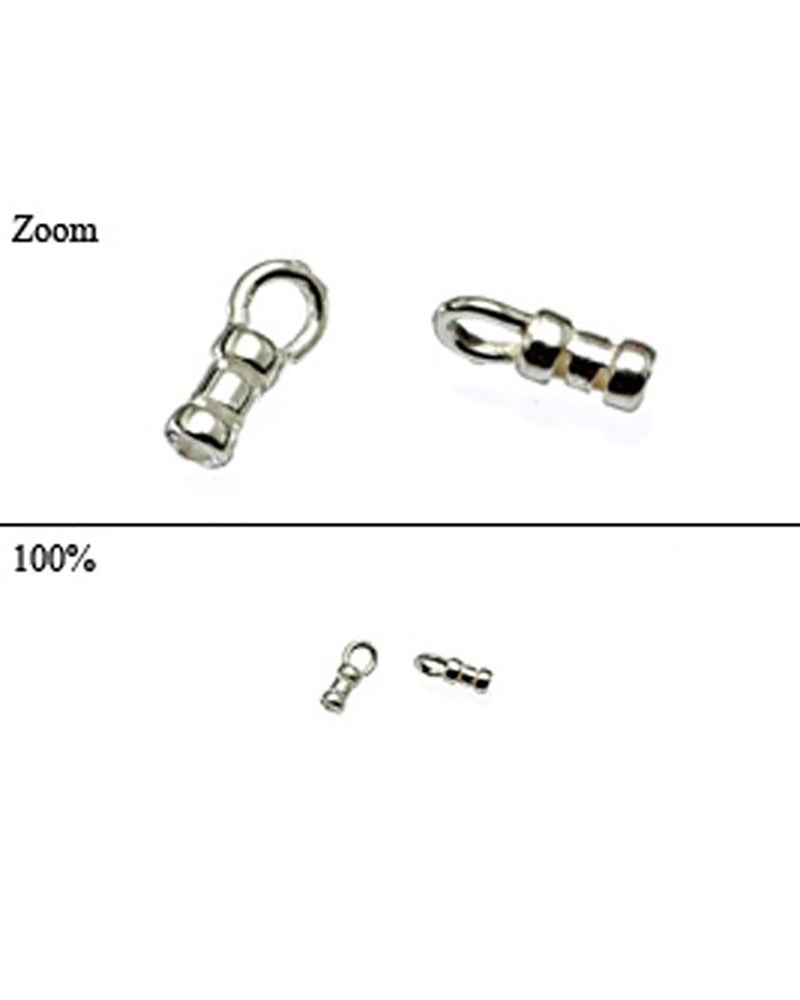 925 Sterling Silver Compression End Cap 1.2mm I/D (Length: 4.3mm)