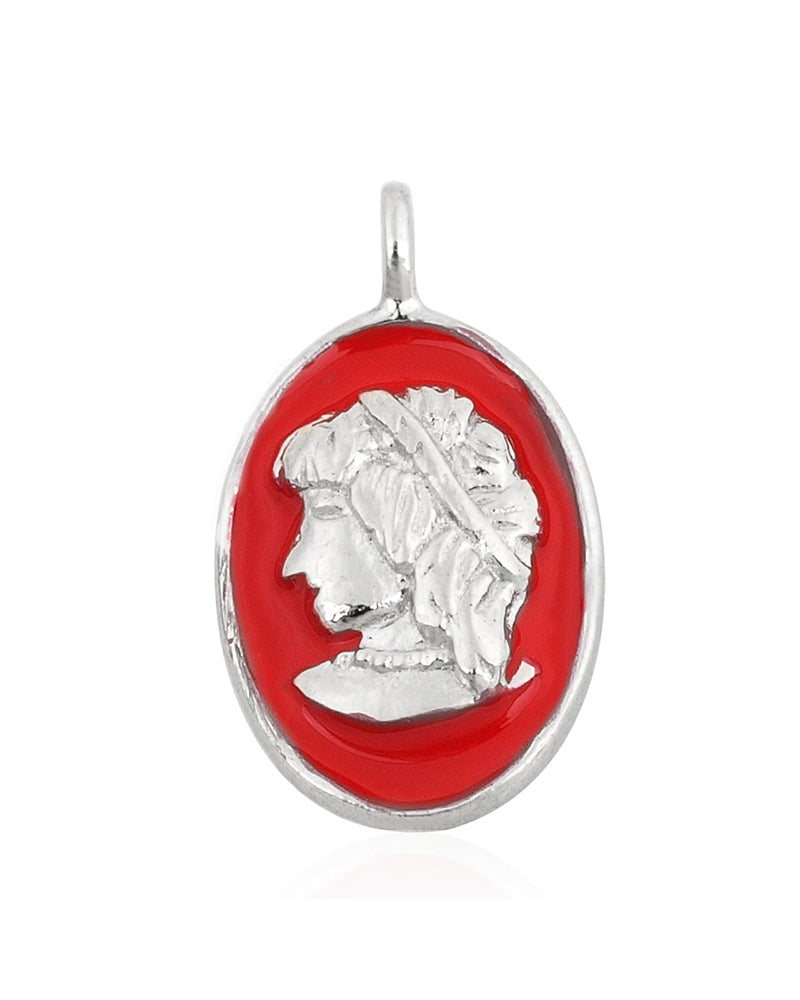 925 Sterling Silver Woman Medallion Pendant