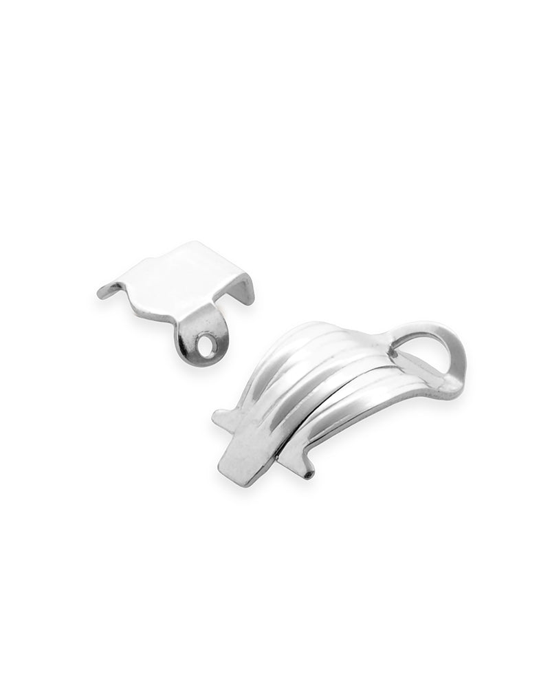 14K White Gold Ear clip (2 Parts) 155-206