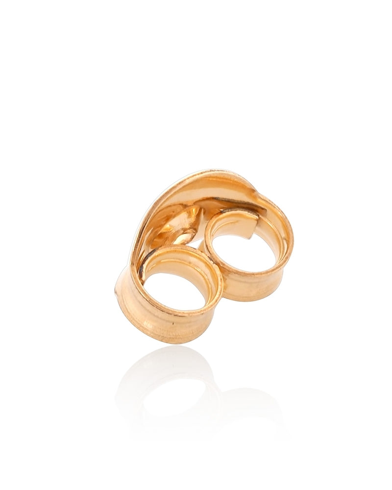Yellow Gold Filled 4mm Round Ear Back For 0.8mm Post