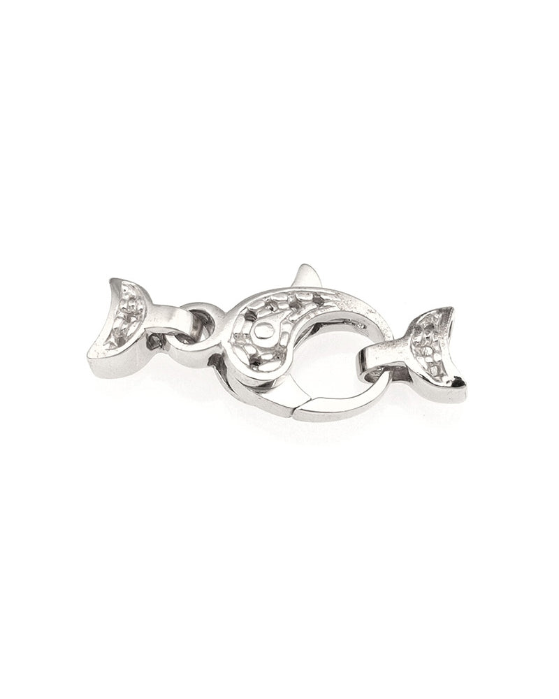 18K White Gold Small Fishlock Clasp 8mm
