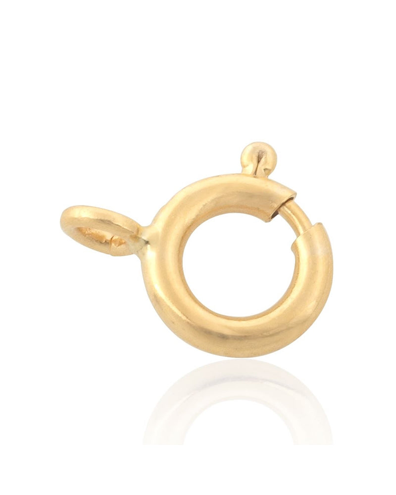 14K Yellow Gold Spring Ring Clasp 8mm