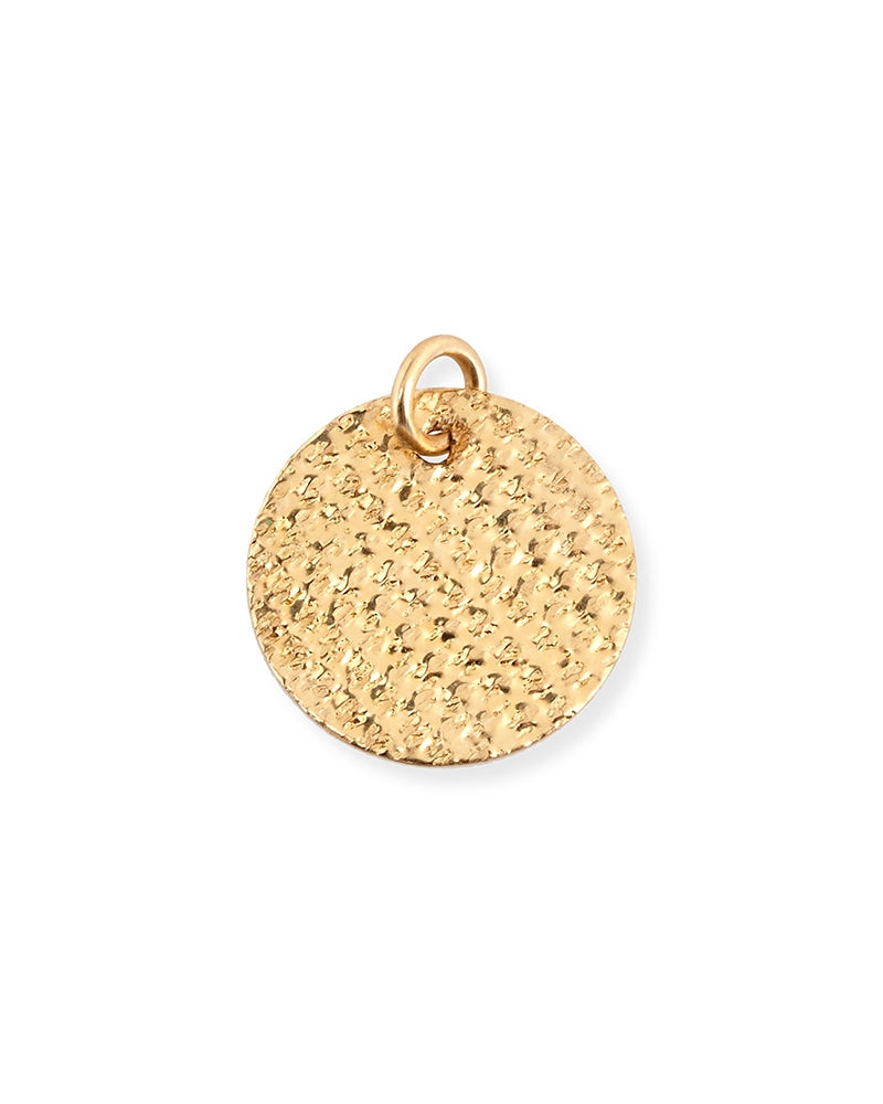 Yellow Gold Filled Satin Disc Pendant 12mm