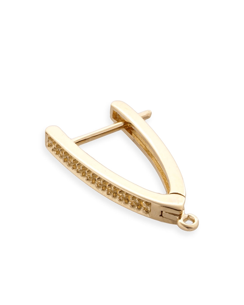 14K Yellow Gold Diamond Earrings 20X1Pt