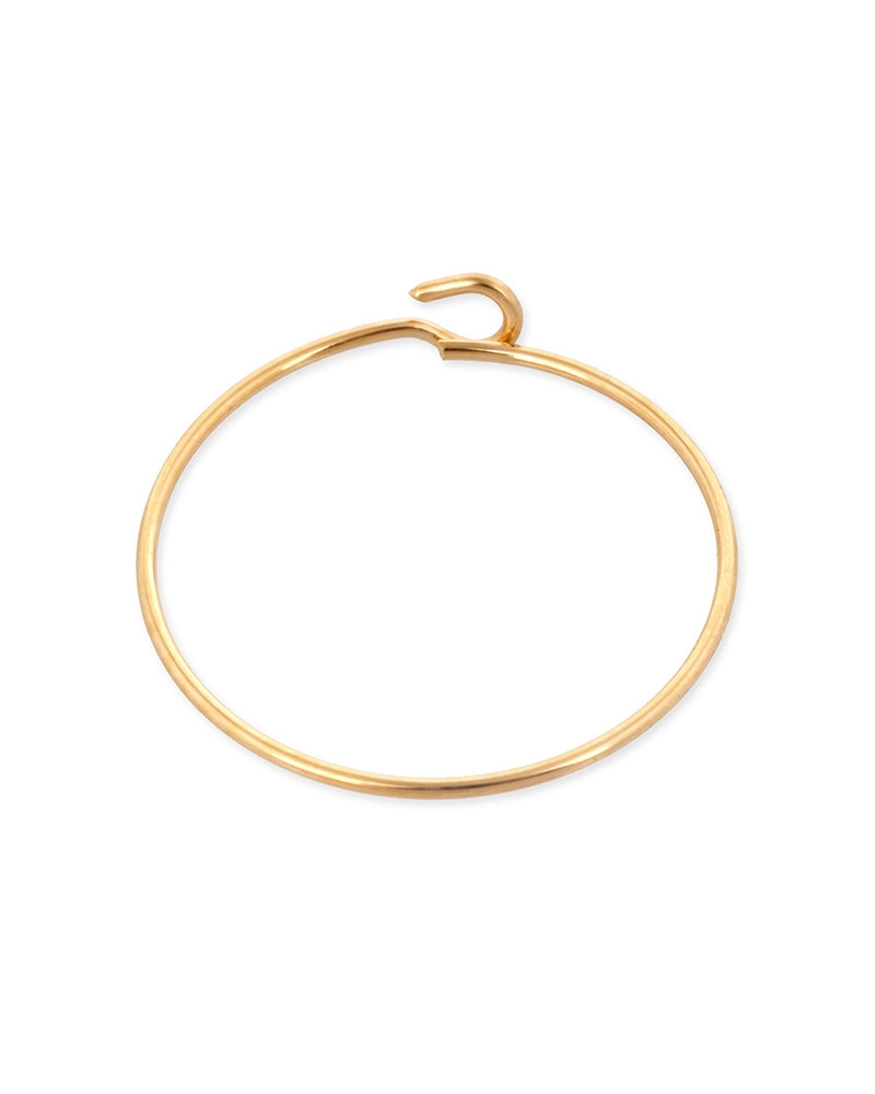 Yellow Gold Filled Hoop Wire Earring 19mm