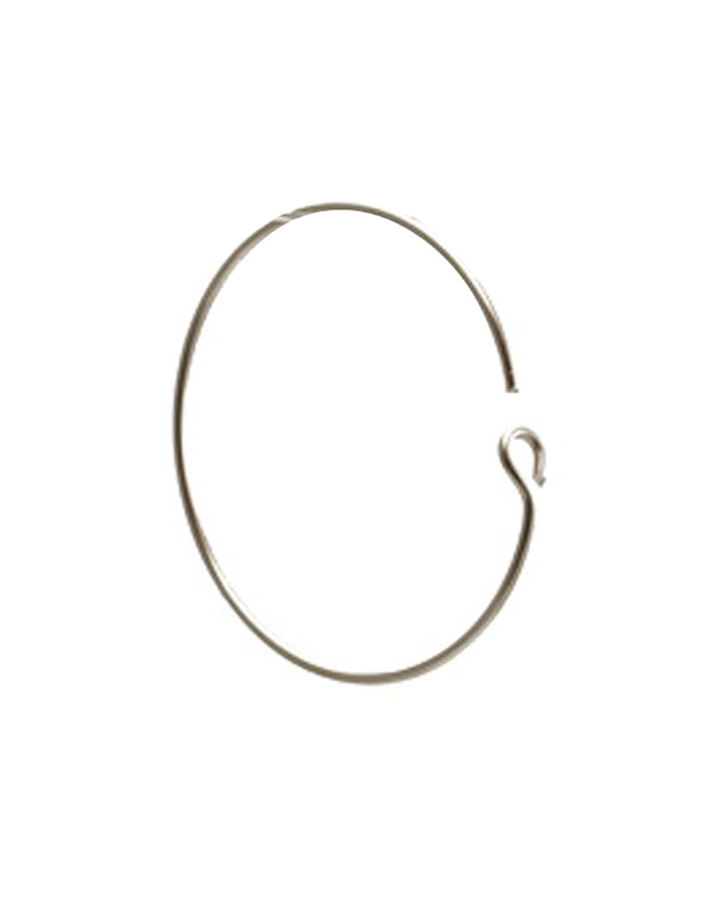 925 Sterling Silver Hoop Wire Earring 25mm