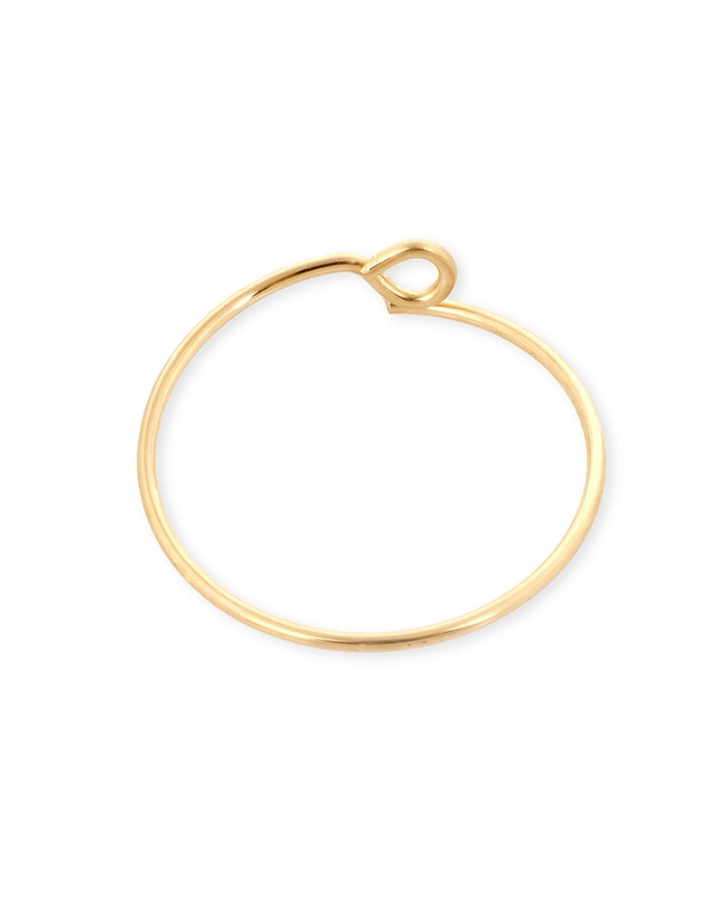 Yellow Gold Filled Hoop Wire Earring 16mm