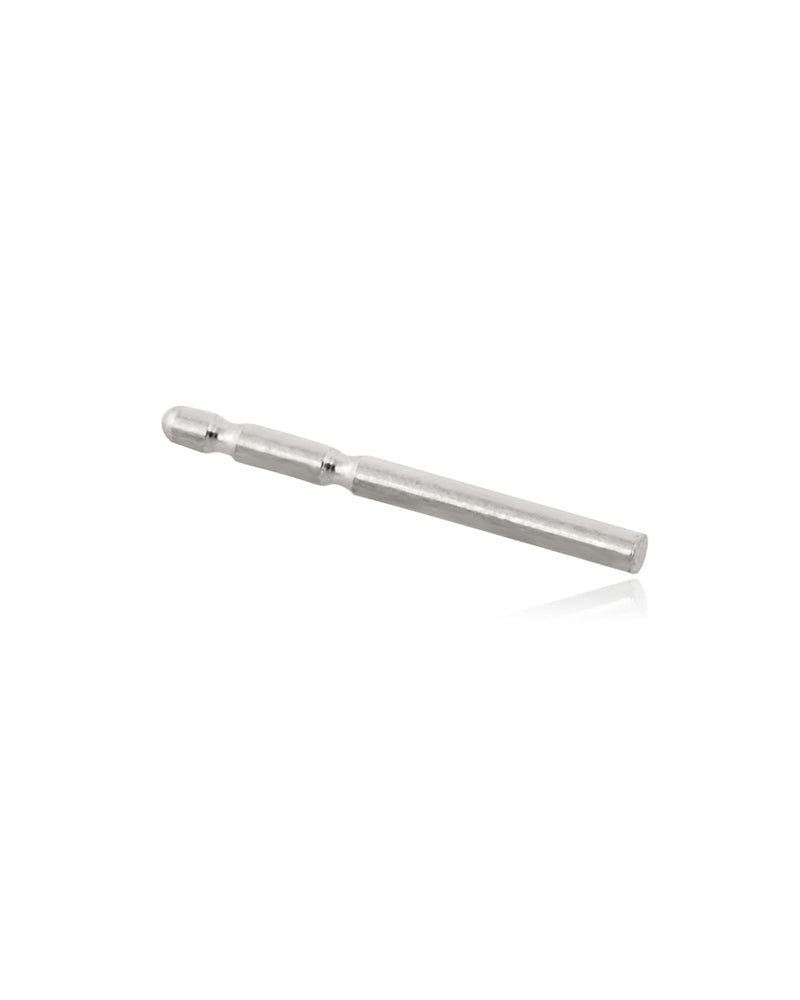 14K White Gold Post Double Notch 10mm (074Pmn19250075)
