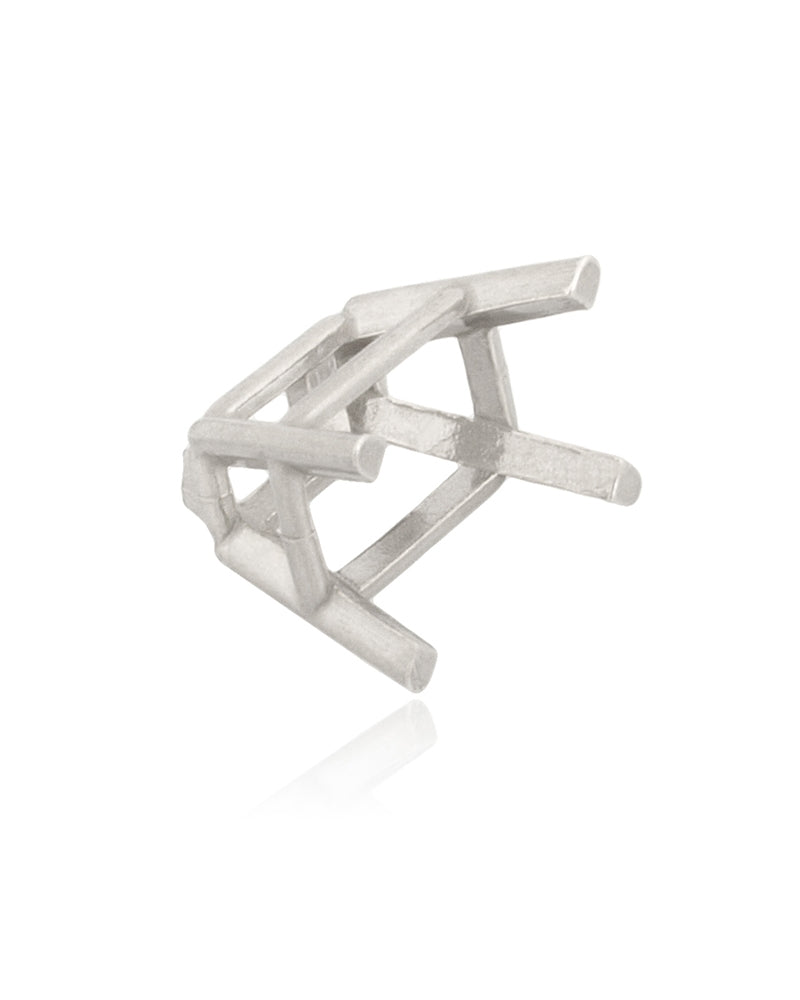 14K White Gold 1Ct Basket Emerald Setting 32175-0300-0Af