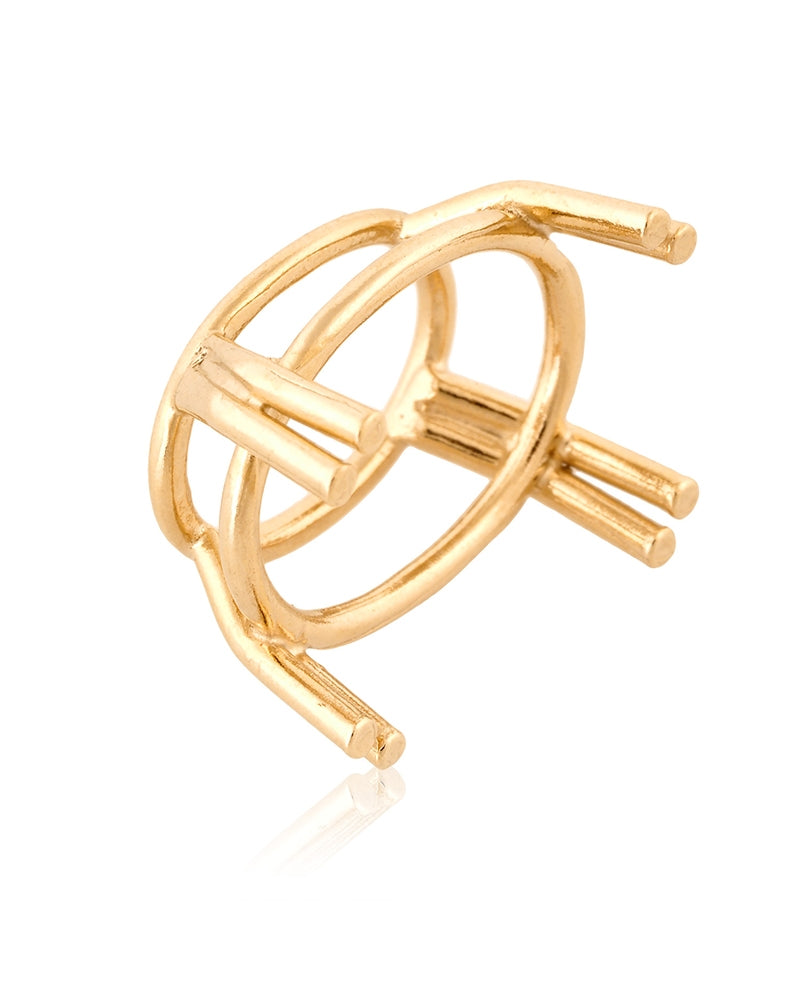 18K White Gold Oval Basket Setting 11.4X14mm