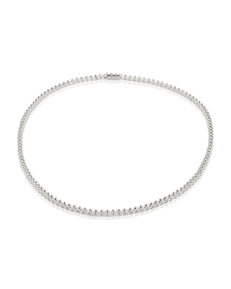 14Kw Tennis Necklace 42Cm Long For 10Pt Round Stones