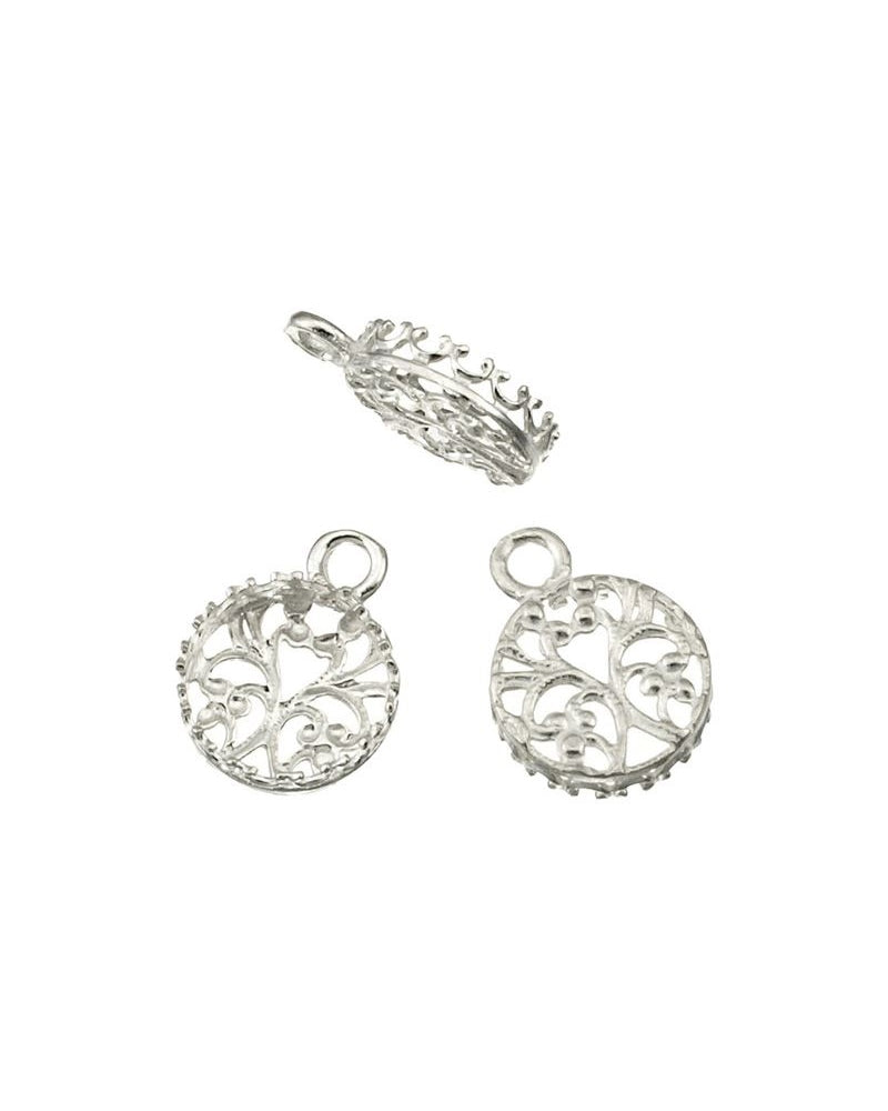 Sterling Silver Bezel Cup 10mm Gallery 3239 Bottom Gallery 3331 +Ring