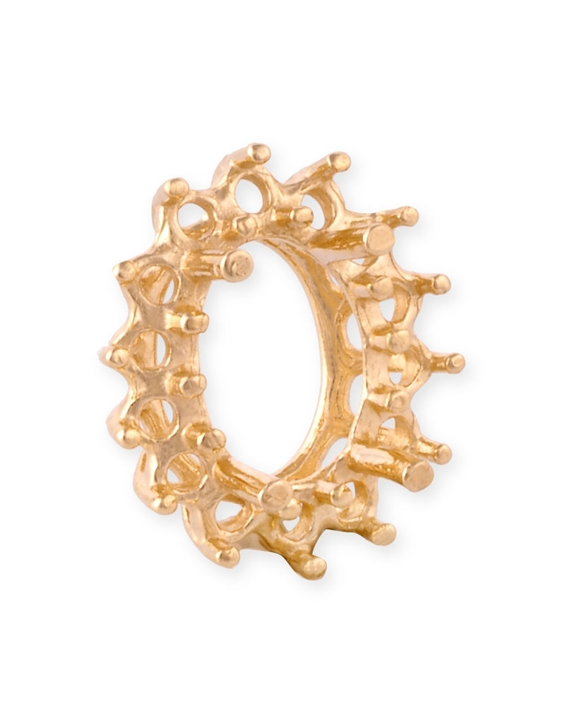 14K Yellow Gold Oval Setting Cluster 5X7 + 14 2Pt Stones