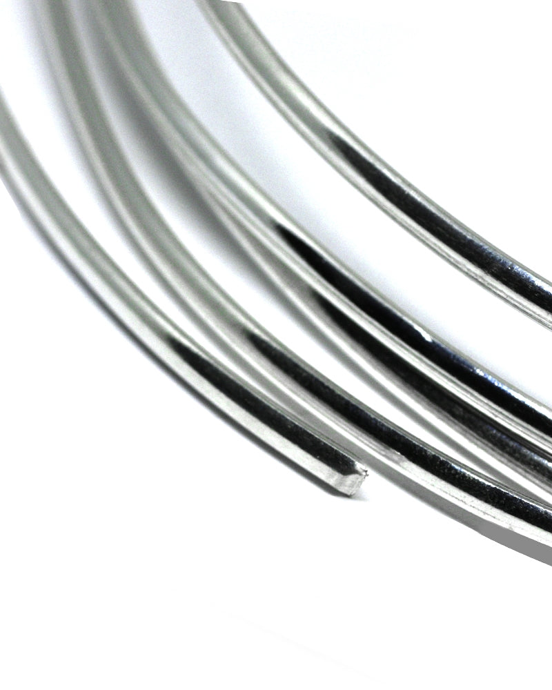 925 Sterling Silver Half Round Wire (Dimensions: 1.25mm - 5mm)