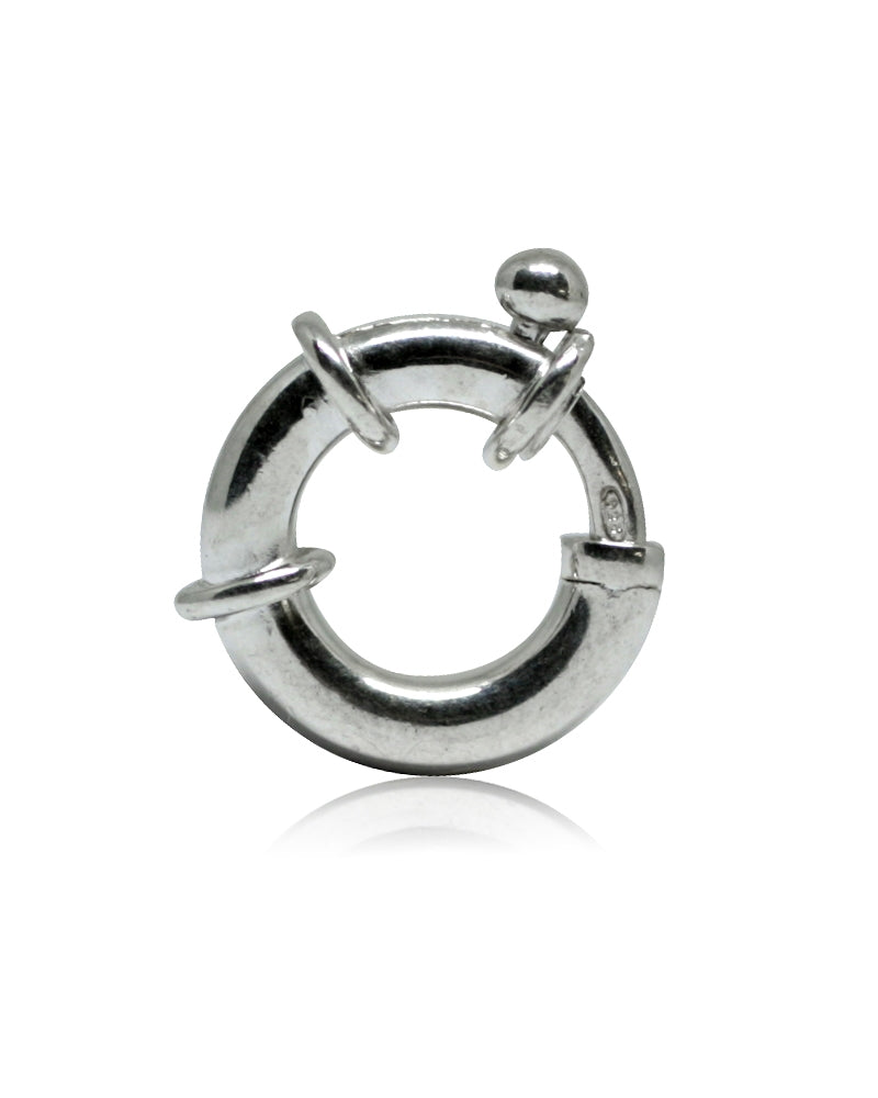 925 Sterling Silver Spring Clasp Deluxe 14mm (Tube 3mm)