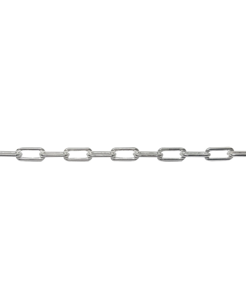925 Sterling Silver Rectangle Rolo Chain 3.2mm X 8.7mm