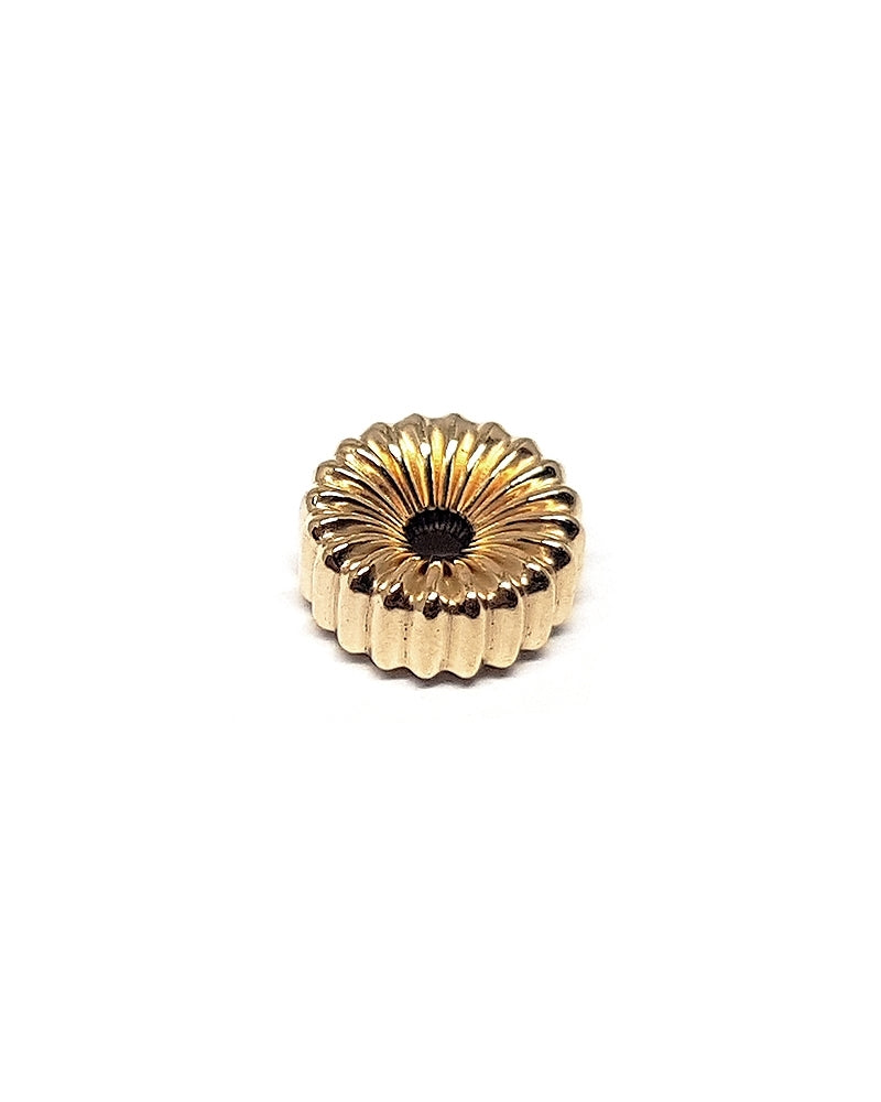 Gold Filled Flat Corrugated Bead 8.75X4.25mm