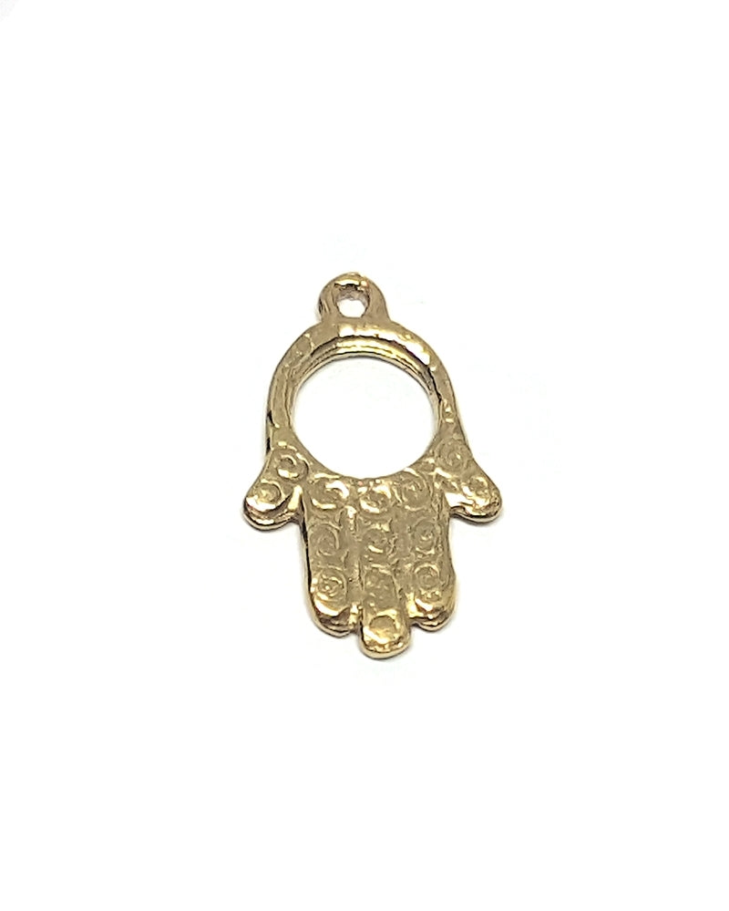 14K Gold Plated Hamsa Pendant