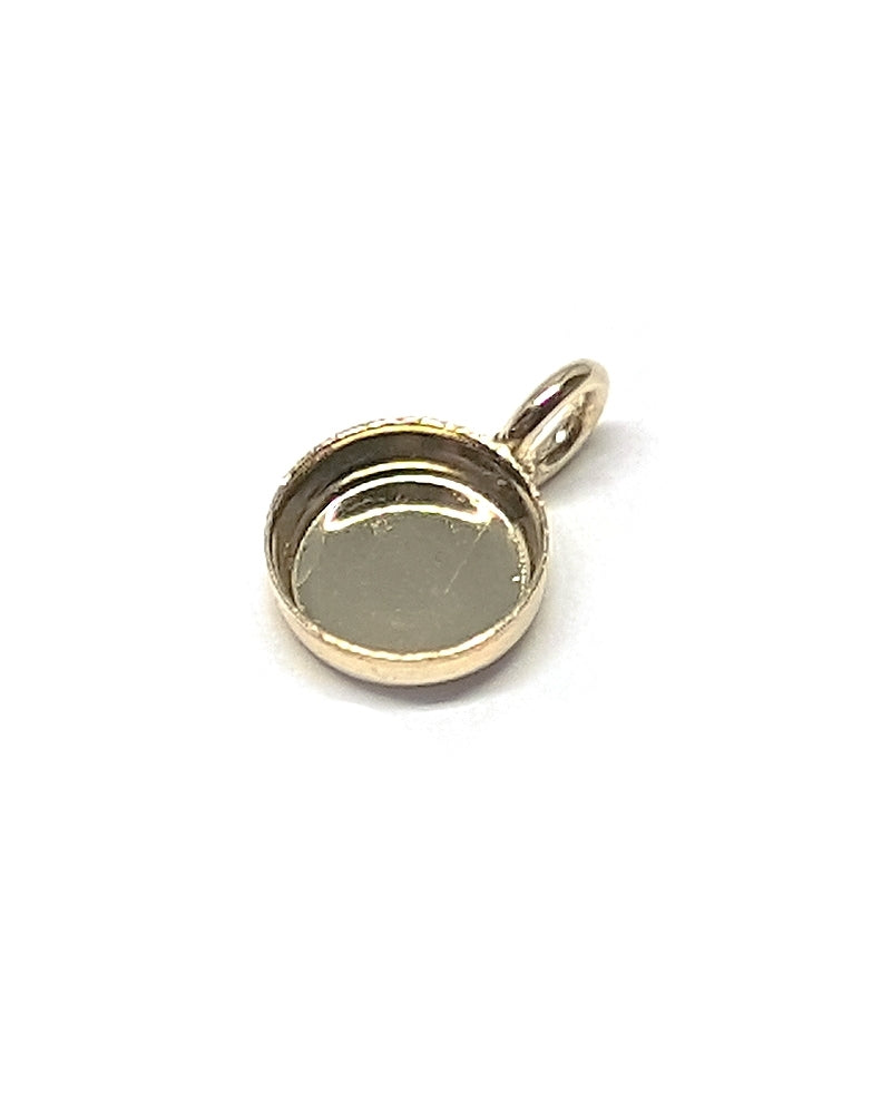 Yellow Gold Filled Bezel Cup +Ring 4mm