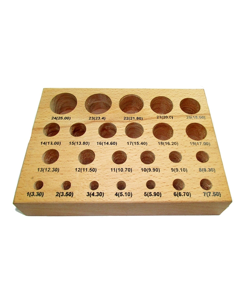Wooden Box For Dapping Punches 24 Holes