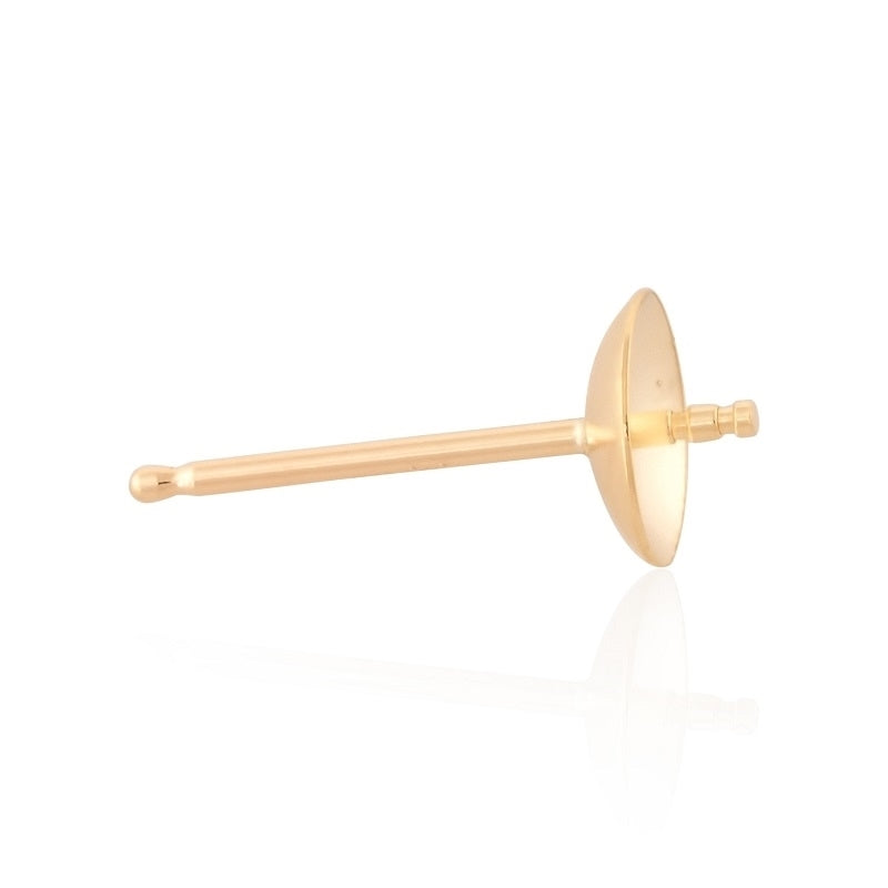 14K Yellow Gold Pearl Stud 3.2mm