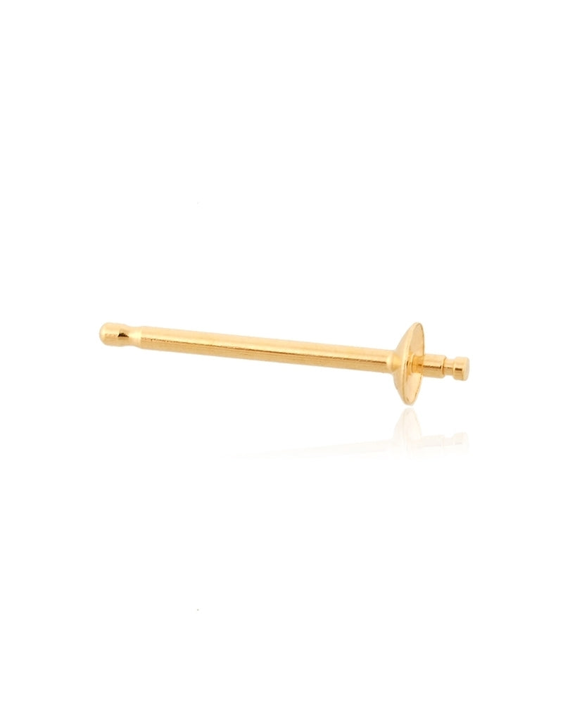 18K Yellow Gold Pearl Stud 2.25mm