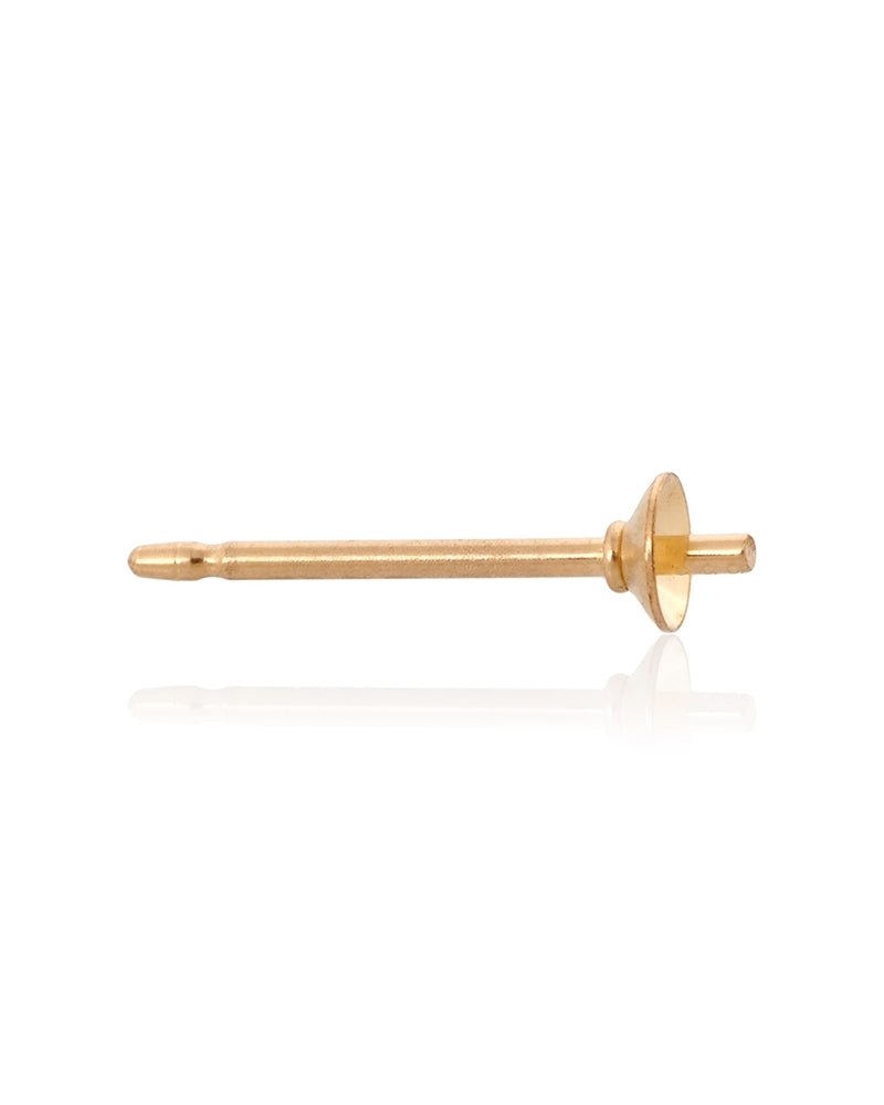 Yellow Gold Filled Pearl Stud 3mm