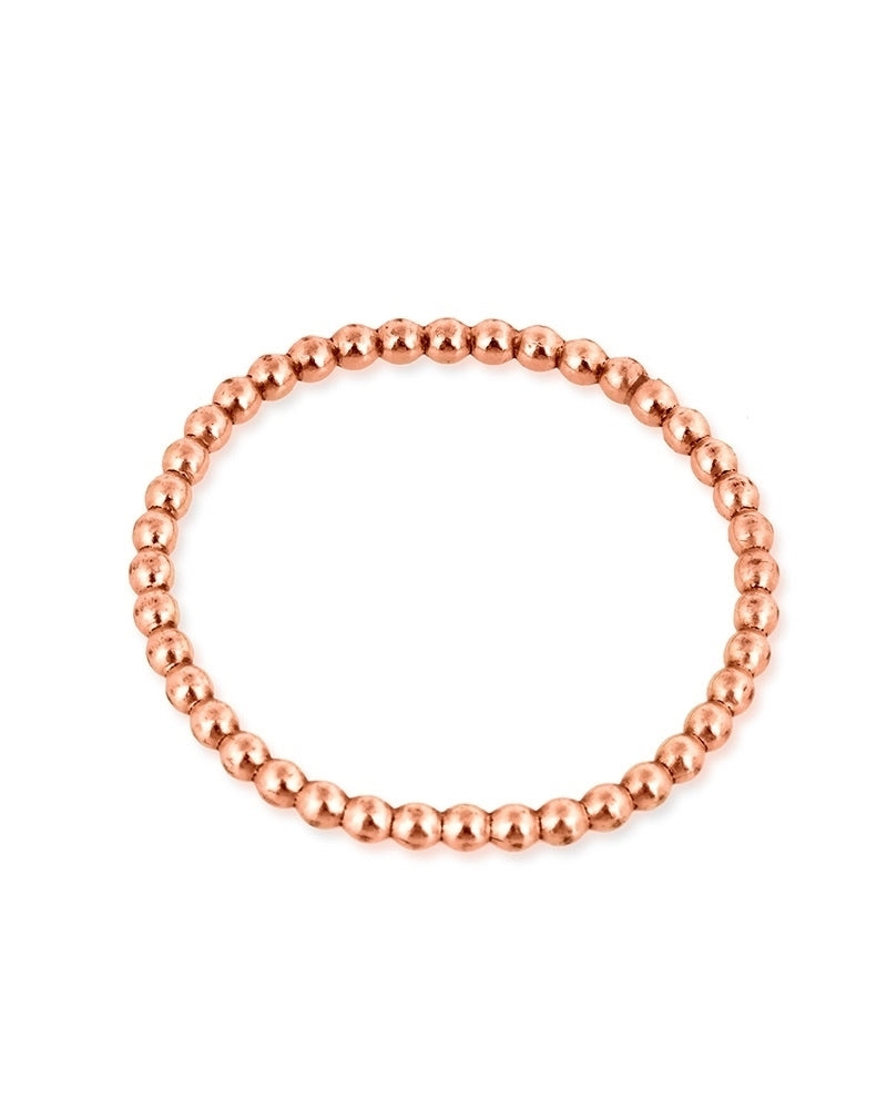 Rose Gold Filled 1.5mm Beaded Wire Ring Size 6