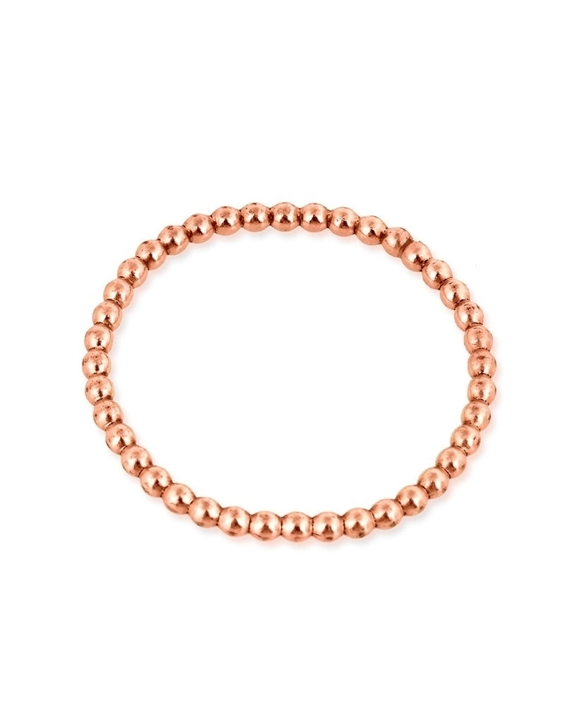Rose Gold Filled 2mm Beaded Wire Ring Size 7