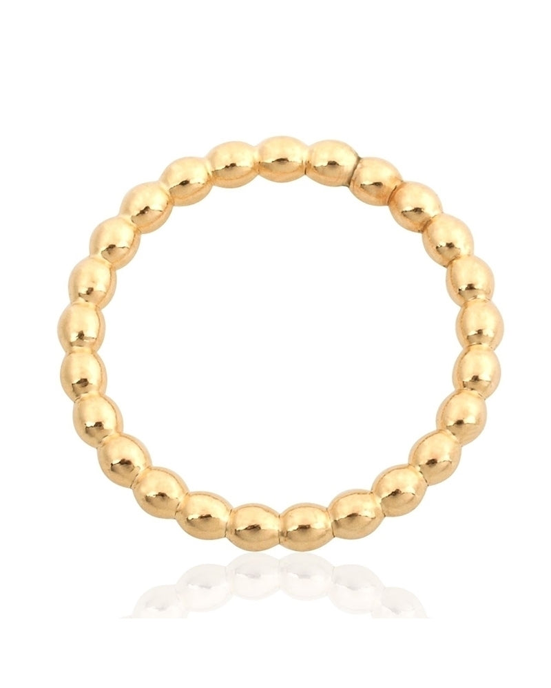 Yellow Gold Filled 2.5mm Pearl Wire Ring Size 6