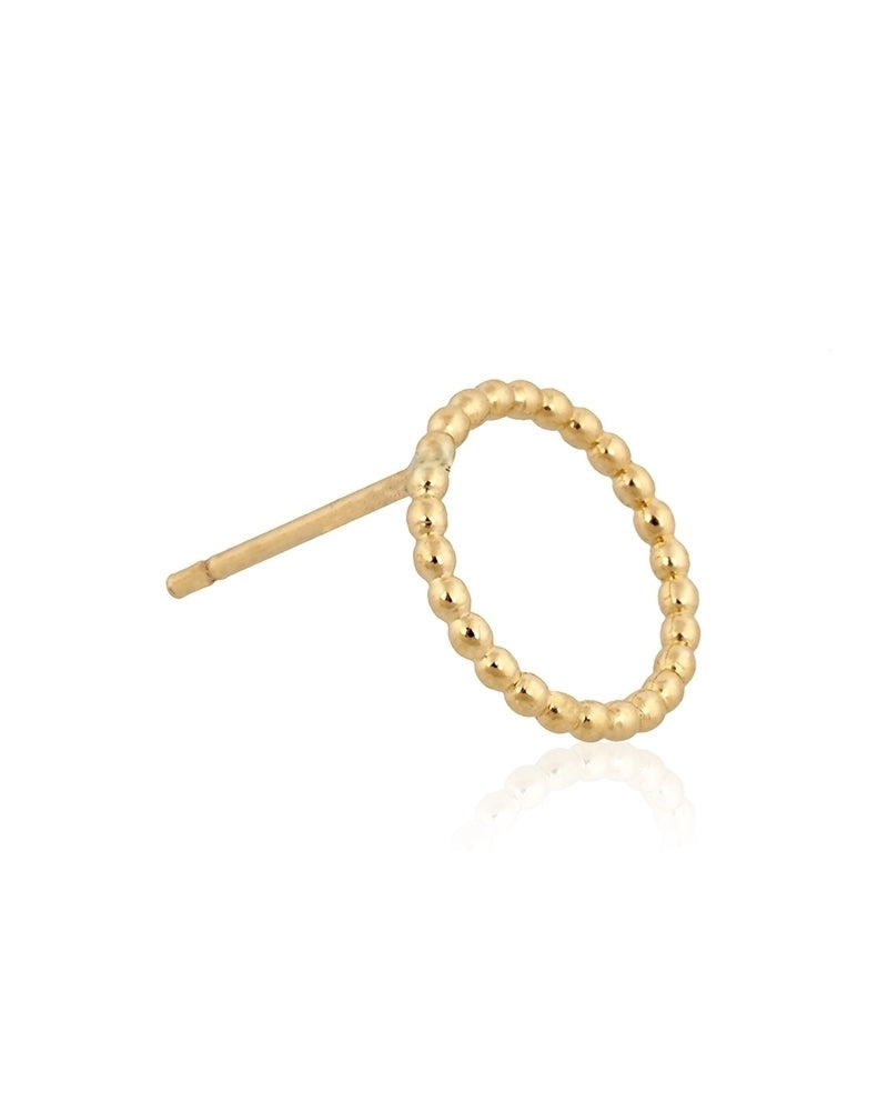 Yellow Gold Filled Hoop Earring 2mm Pearl Wire 12.5mm O/D