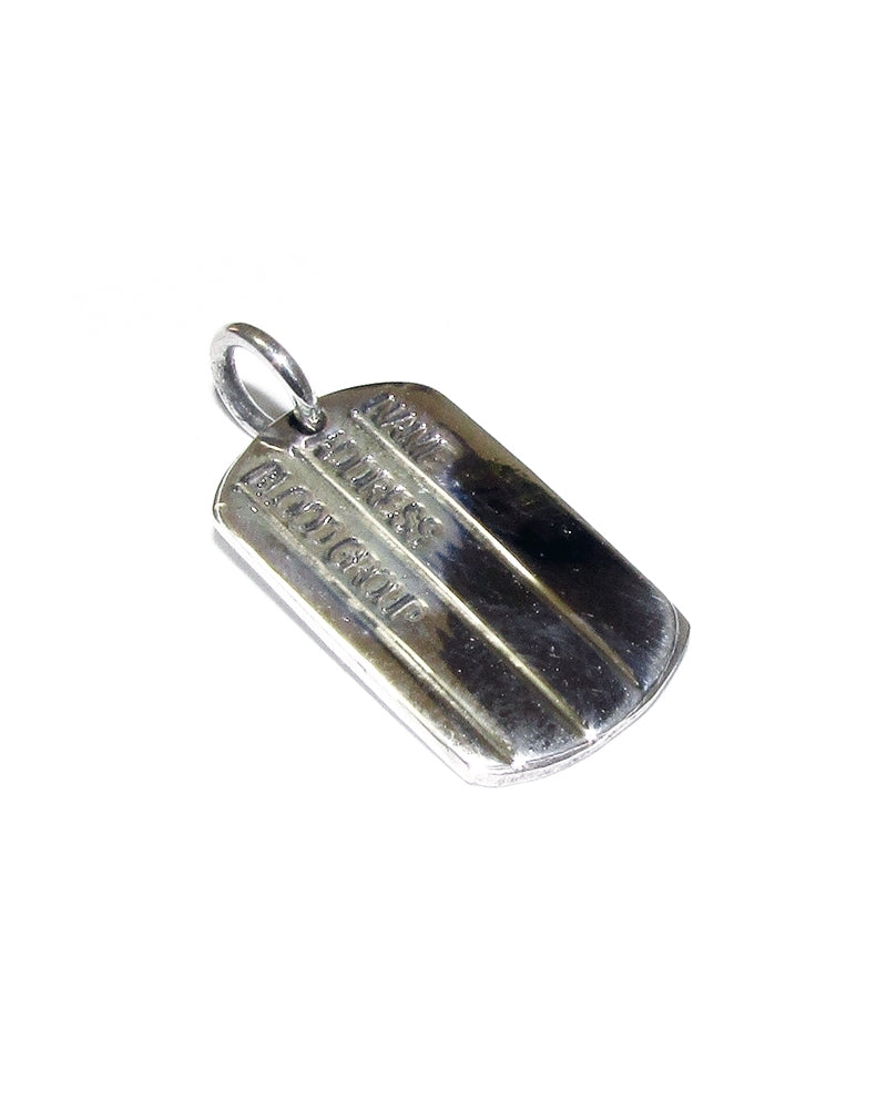925 Sterling Silver Dog Tag Pendant