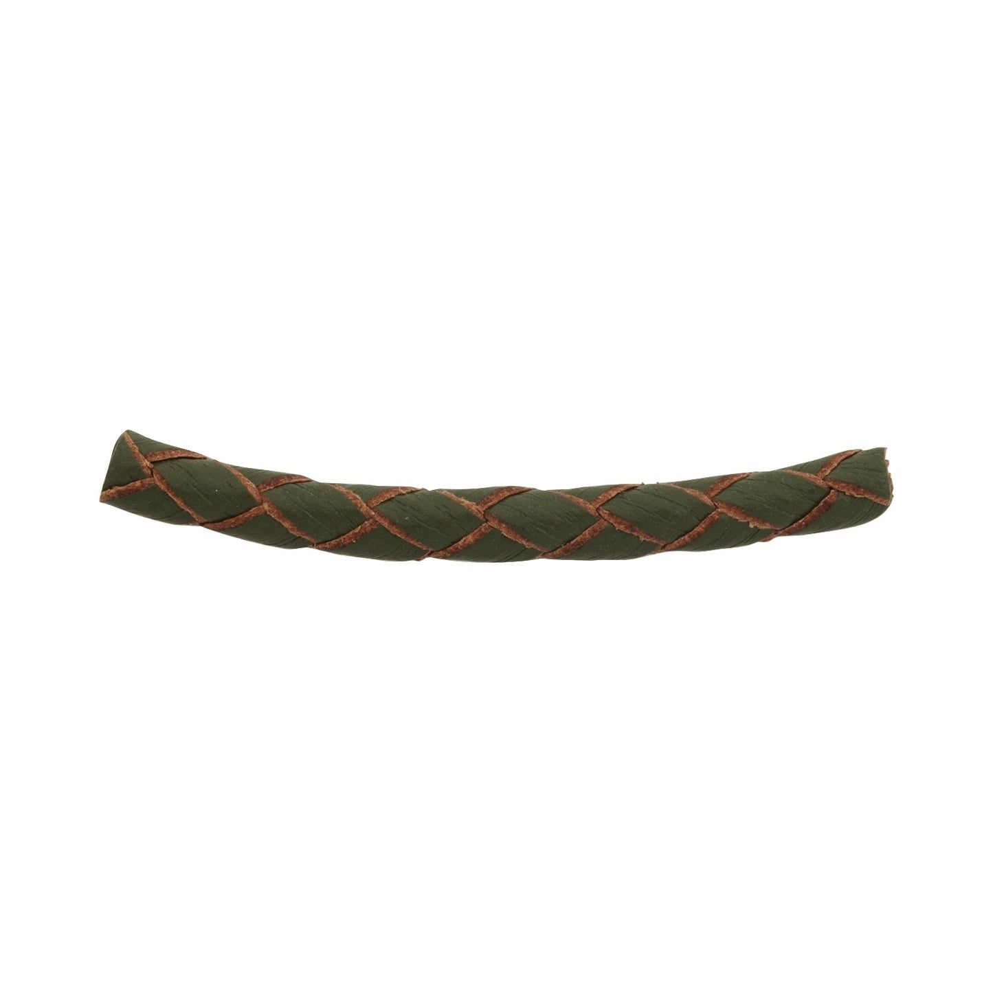 Olive Braided Leather Cord 4mm