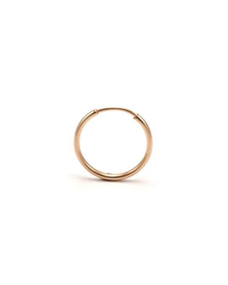 Yellow Gold Filled Hoop Tube Earring 14mm