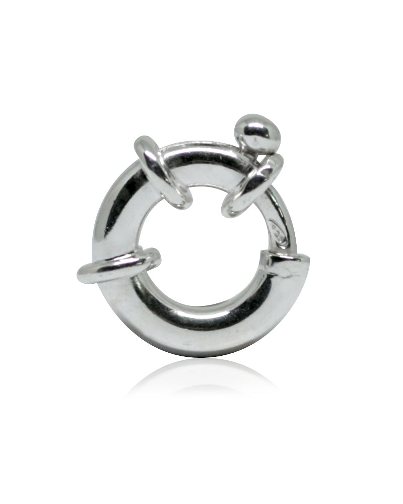 925 Sterling Silver Spring Clasp Deluxe 12mm (Tube 3mm)