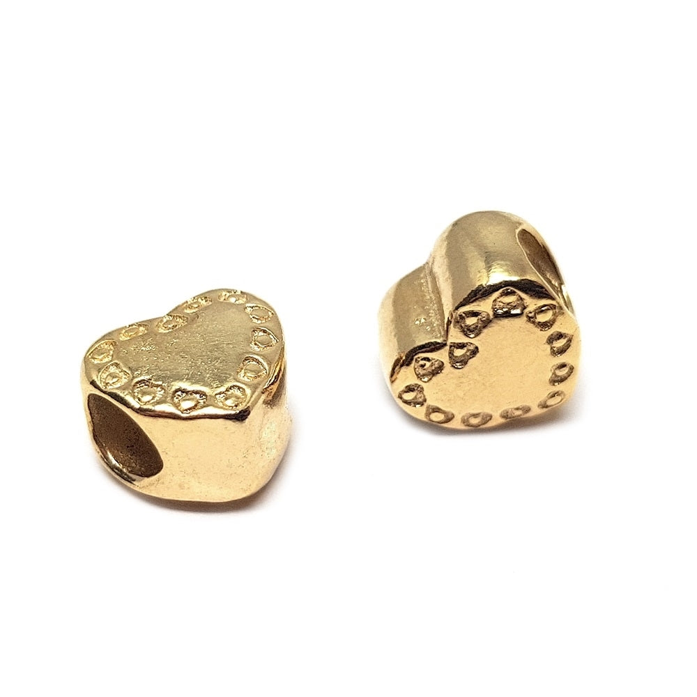 14K Gold Plated Heart Slide Pendant