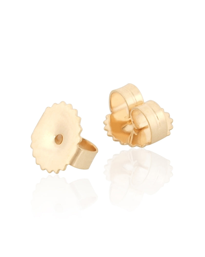 14K Yellow Gold Large Flower Ear Nut