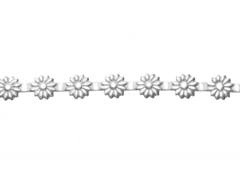 935 Silver Gallery Wire Flowers Pattern Strip 3633
