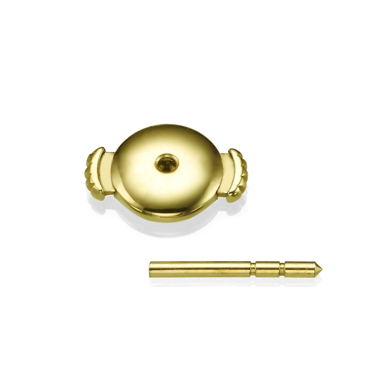 14K Yellow Gold Large K-Lock Earnut + post-Pair