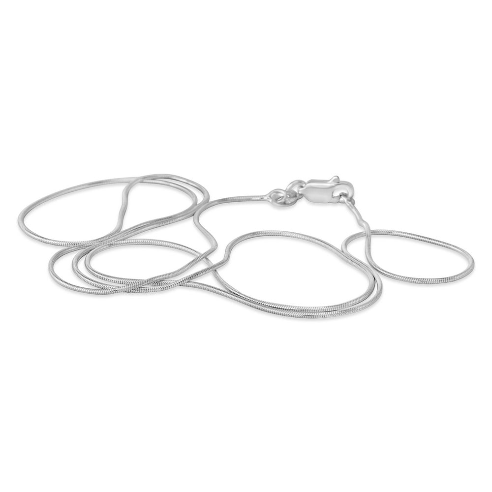Sterling Silver Assembled 0.9mm Snake Chain 80cm