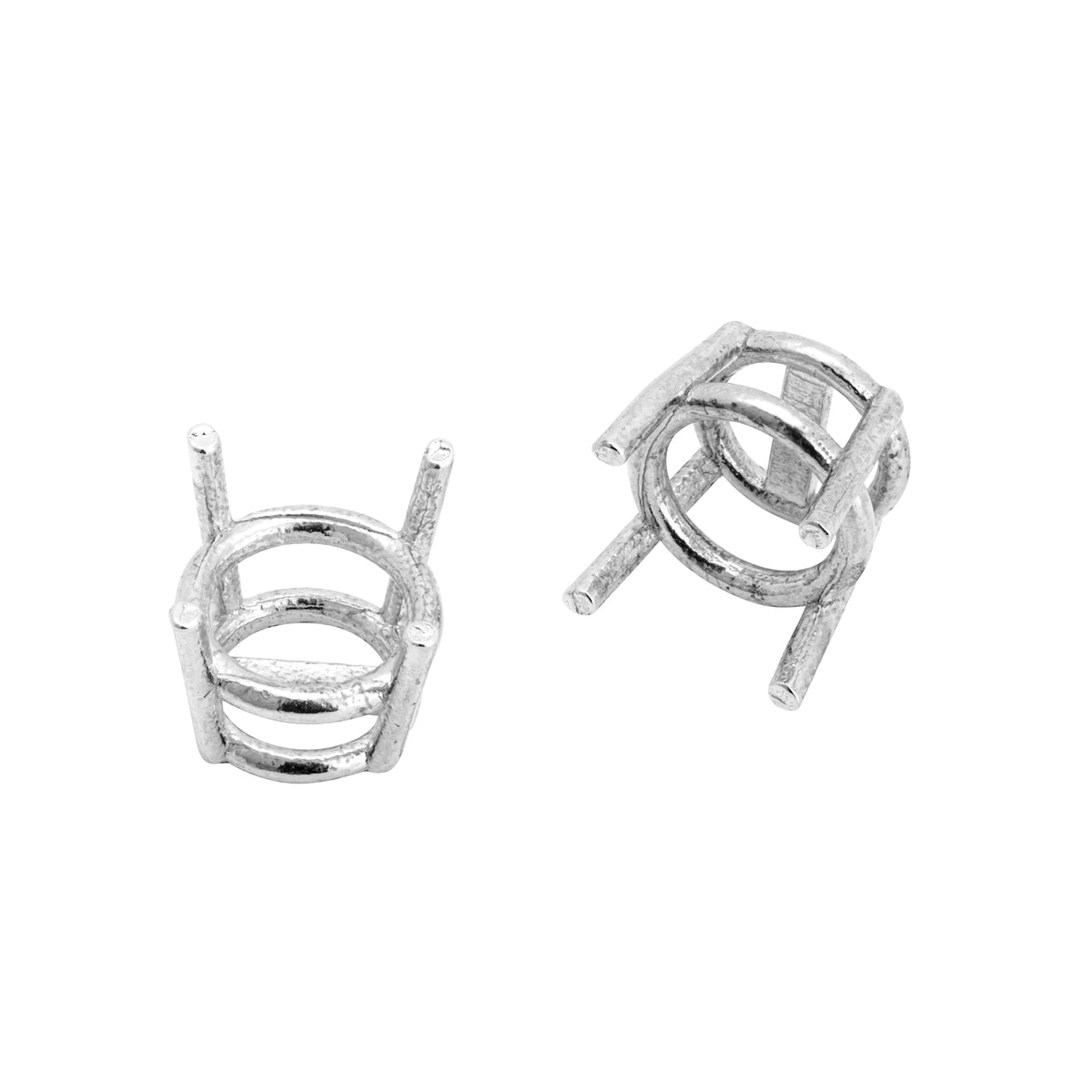 Sterling Silver 6 mm round 4 prong basket Setting