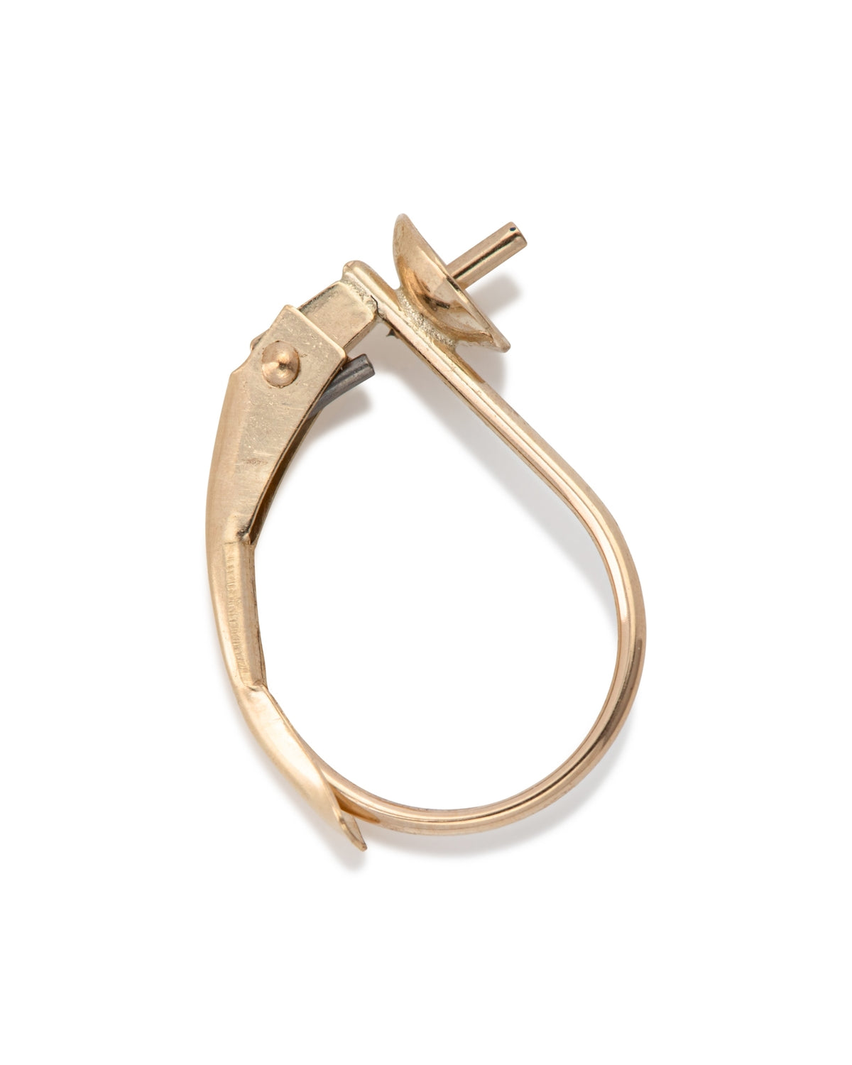 14KY Gold Lever Back Earring with 4mm Pearl Cup