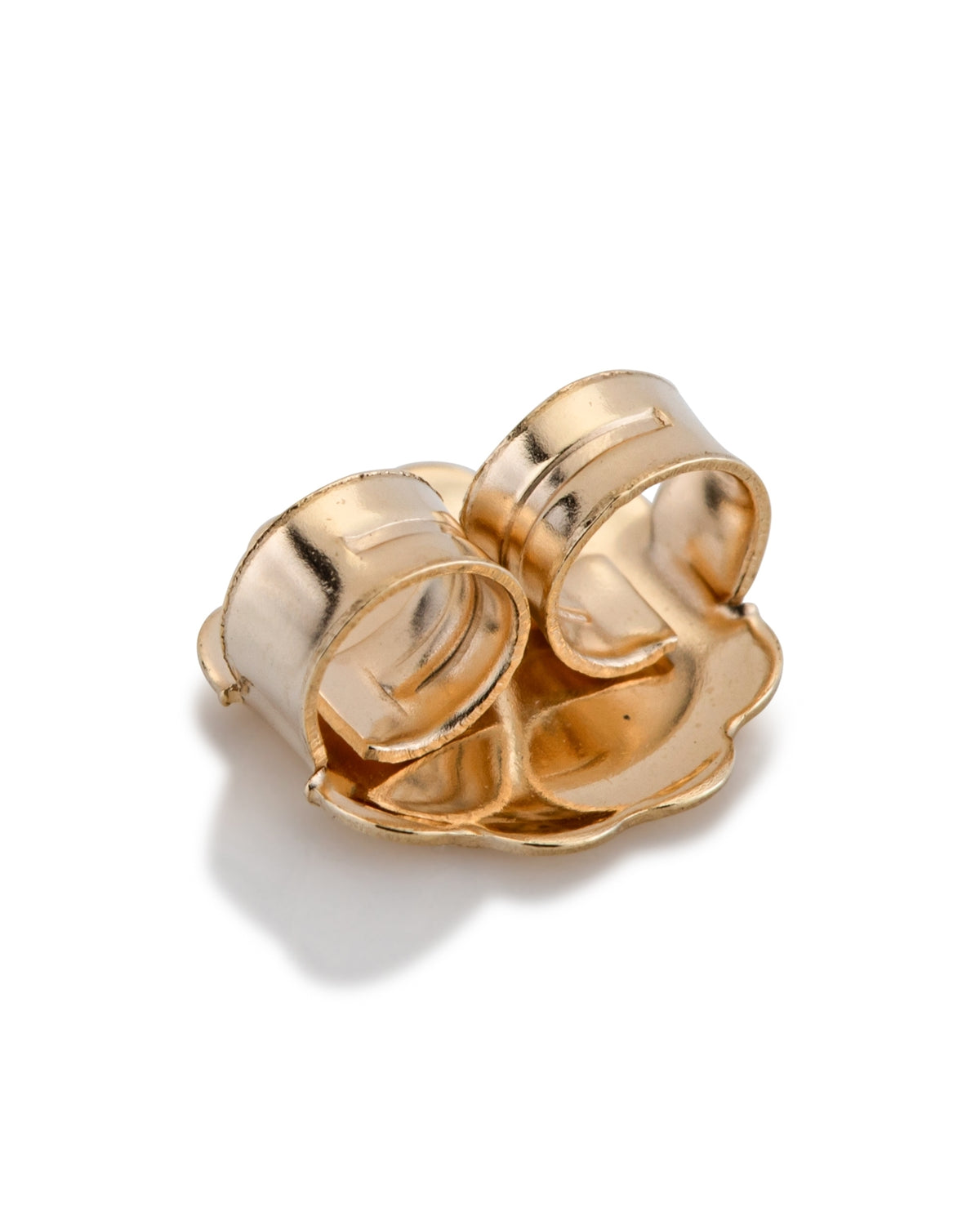14K Yellow Gold Large Flower Earnut