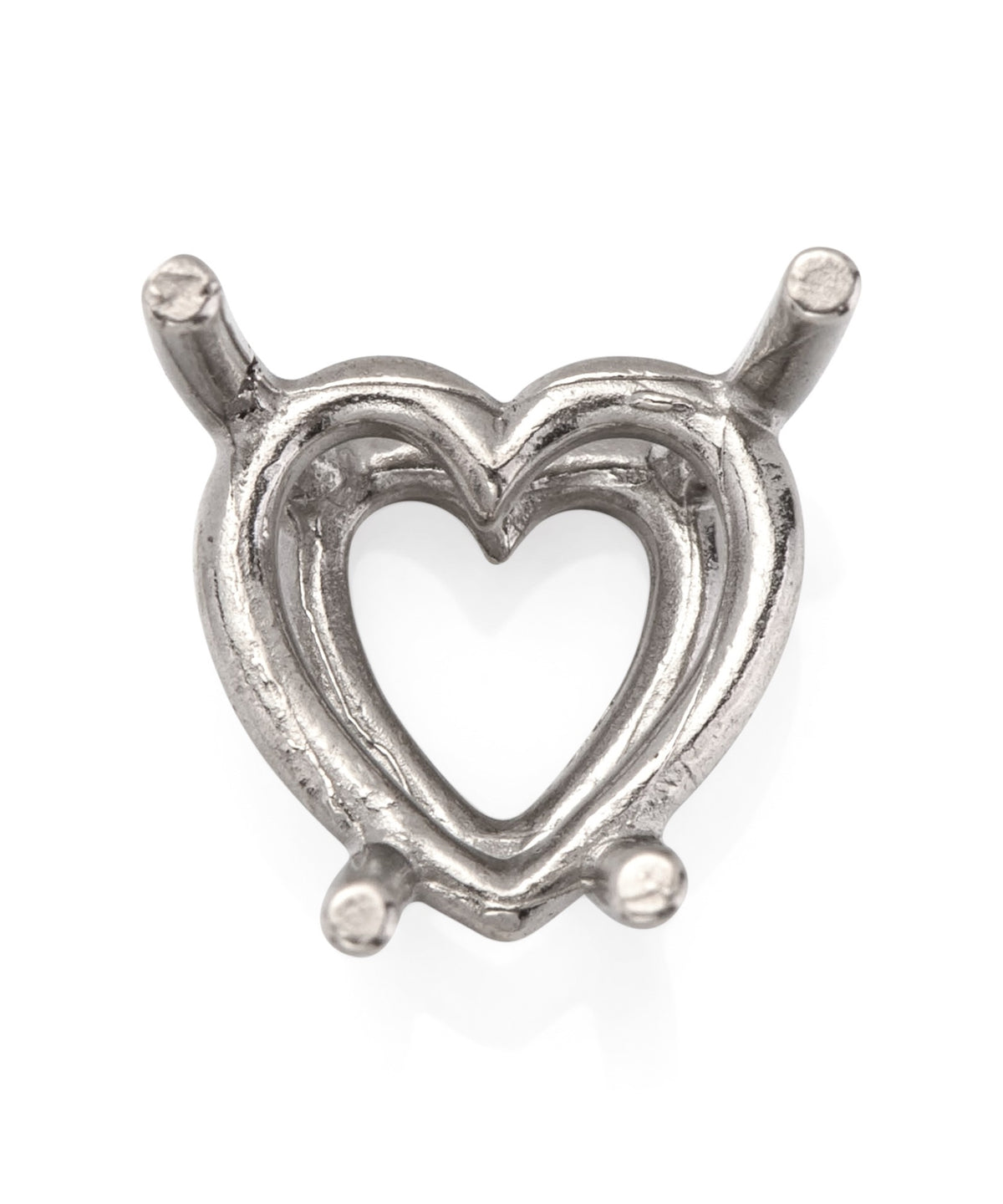 14KW Gold Heart 2CT (8MM) 4prg Basket Setting