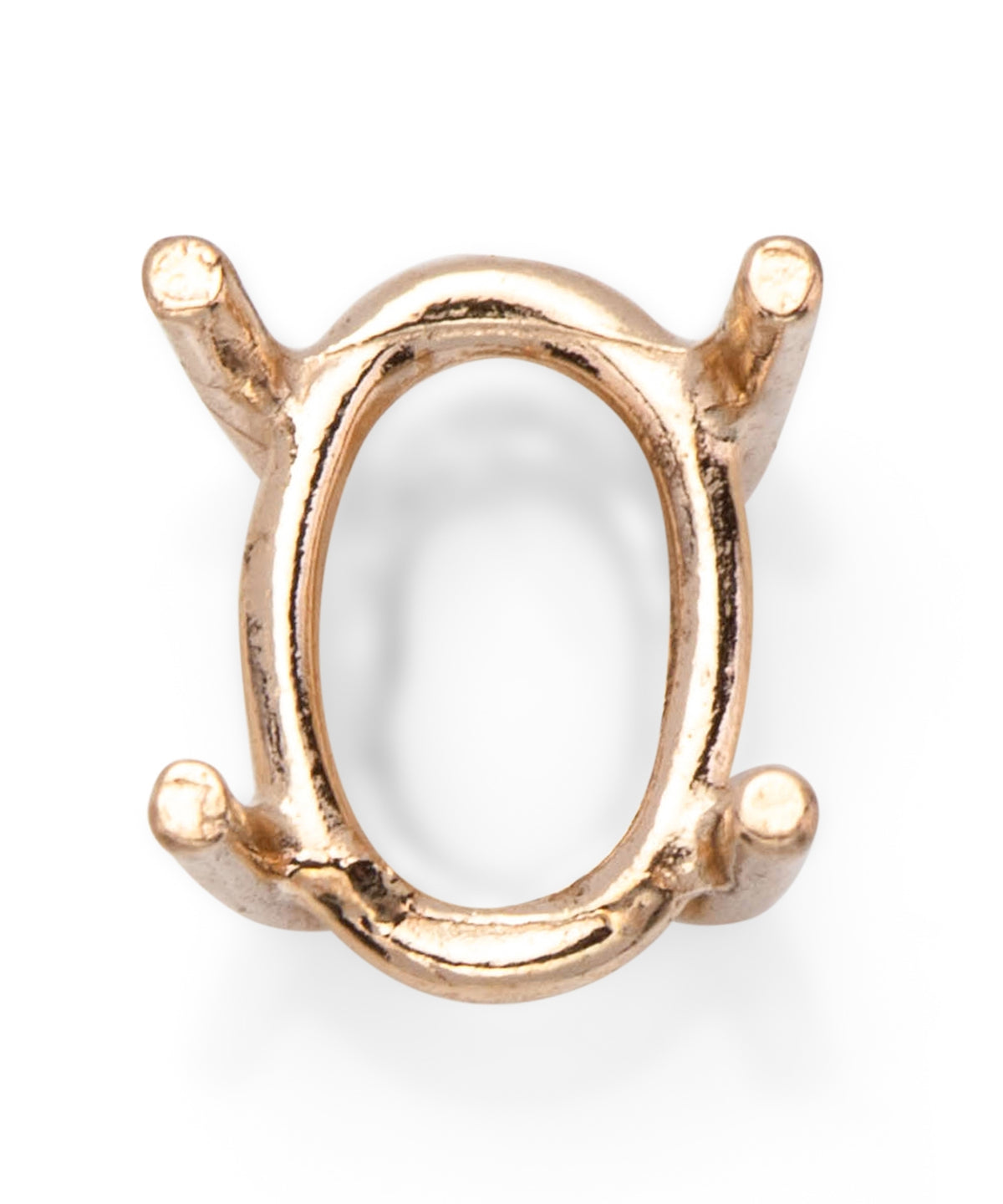 14KY Gold 4 Prong Oval Basket Setting 5x7mm