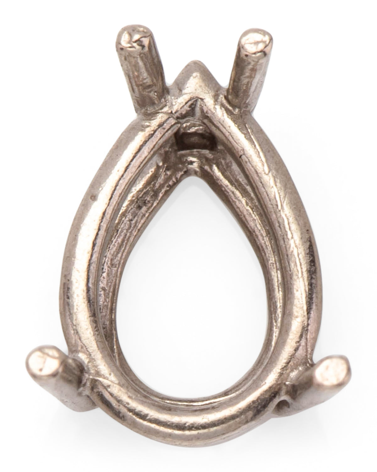 14KW Gold Pear 1ct (6X9mm) 4prg Basket Cast