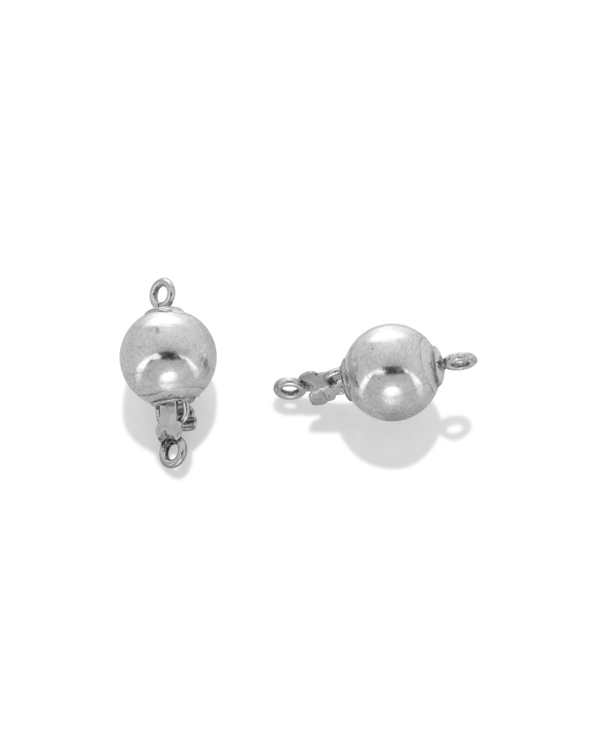 S925 PEARL PLAIN BEAD CLASP 7mm