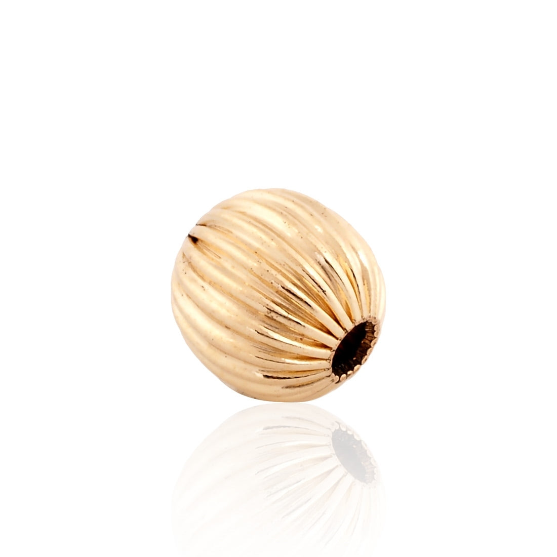 Gold Filled 9mm Corrugated Round Bead