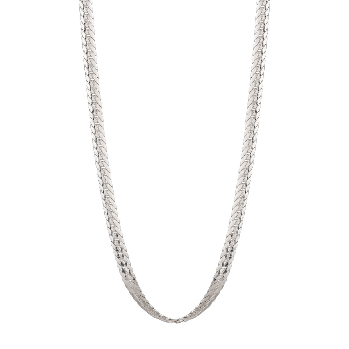 Sterling Silver Flat Braided 5mm Curb Link Chain